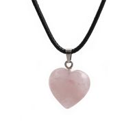Fashion Pink Crystal Heart Pendant Necklace sku image 1