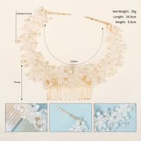 Fashion Pearl Crystal Flowers Bridal Comb sku image 2