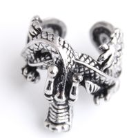 Retro Einfacher Drachen Offener Ring sku image 1