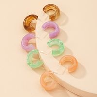 Korea Candy Color Geometric Resin Earrings main image 1