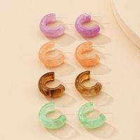Korea Candy Color Geometric Resin Earrings main image 3