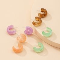 Korea Candy Color Geometric Resin Earrings main image 4