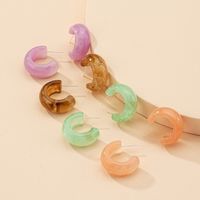 Korea Candy Color Geometric Resin Earrings main image 5