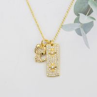 Fashion Diamond-studded Copper Cat Necklace main image 1