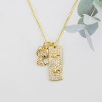 Fashion Diamond-studded Copper Cat Necklace main image 2