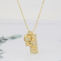 Fashion Diamond-studded Copper Cat Necklace main image 3