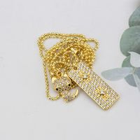 Fashion Diamond-studded Copper Cat Necklace main image 5