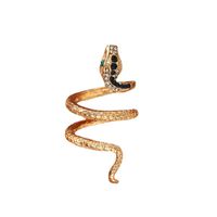 Retro Snake-shaped Alloy Ring main image 5