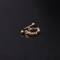 Ear Cartilage Rings & Studs Fashion Crown Copper Plating Artificial Gemstones main image 4