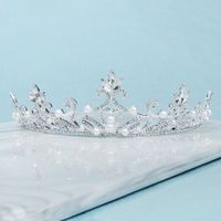 Fashion Alloy Rhinestone Pearl Crown main image 4