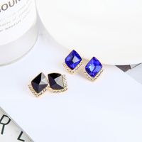 Retro Moon Star Rhinestone Alloy Earrings main image 1