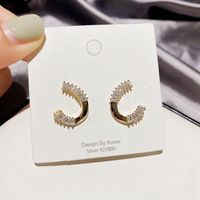 Fashion Geometric Zircon Earrings main image 5