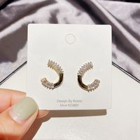 Fashion Geometric Zircon Earrings main image 6