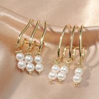 New Trendy Fashion Simple Pearl Ear Bone Clip main image 3