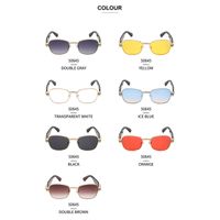 Fashion Anti-uv Small Frame Metal Sunglasses Wholesale main image 4