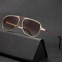 Fashion Single Beam Geometric Anti-uv Metal Sunglasses Wholesale main image 1