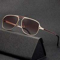 Fashion Single Beam Geometric Anti-uv Metal Sunglasses Wholesale main image 2