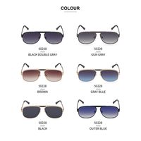 Fashion Single Beam Geometric Anti-uv Metal Sunglasses Wholesale main image 4