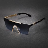 New Fashion Style Korea Metal Frameless One-piece Sunglasses main image 1