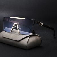 New Fashion Style Korea Metal Frameless One-piece Sunglasses main image 6
