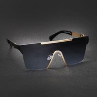 New Fashion Style Korea Metal Frameless One-piece Sunglasses main image 5