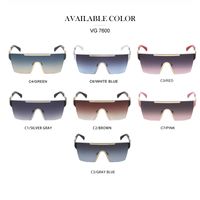New Fashion Style Korea Metal Frameless One-piece Sunglasses main image 4
