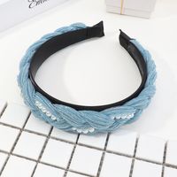 Fashion Fabric Twist Braid Pearl Headband Wholesale sku image 4