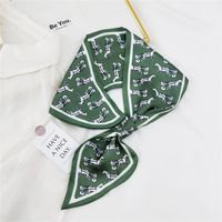 Nueva Bufanda De Seda De Impresión Cruzada De Estilo Coreano De Moda sku image 18