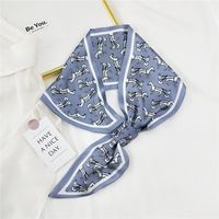 Nueva Bufanda De Seda De Impresión Cruzada De Estilo Coreano De Moda sku image 17