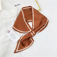 Nueva Bufanda De Seda De Impresión Cruzada De Estilo Coreano De Moda sku image 25
