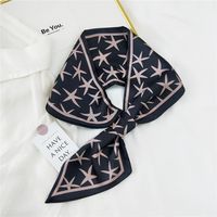Nueva Bufanda De Seda De Impresión Cruzada De Estilo Coreano De Moda sku image 19