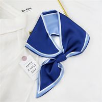 Nueva Bufanda De Seda De Impresión Cruzada De Estilo Coreano De Moda sku image 7