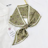 Nueva Bufanda De Seda De Impresión Cruzada De Estilo Coreano De Moda sku image 31