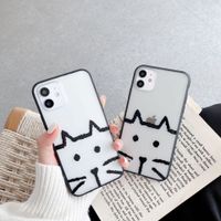 Neue Mode Einfache Acryl Matte Katze Telefon Fall sku image 1