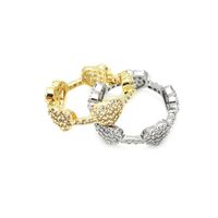 Korean Micro-inlaid Gold-plated Heart-shaped Ring Wholesale main image 6