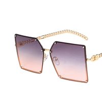 New Fashion Style Korea Chain Hollow Big Box Sunglasses main image 5