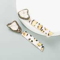 Fashion Leopard Print Long Tassel Stone Diamond Earrings main image 6