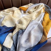 Korean Contrast Color Cotton And Linen Scarf Wholesale main image 4