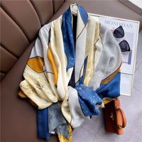 Korean Contrast Color Cotton And Linen Scarf Wholesale main image 5