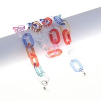 Simple Transparent Color Acrylic Glasses Chain main image 5