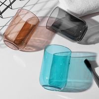 Simple Plastic Transparent Couple Brushing Cup main image 4