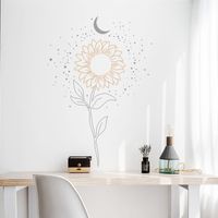New Literary Moon Sun Flower Bedroom Porch Wall Stickers main image 4
