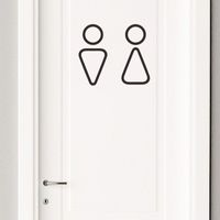 Einfache Toilette Logo Schlafzimmer Veranda Kommerziellen Wandaufkleber main image 3