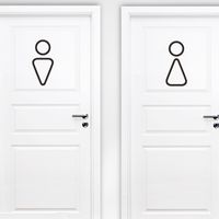 Simple Toilet Logo Bedroom Porch Commercial Wall Sticker main image 4