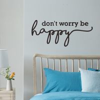 Simple Don't Woeey Be Happpy English Slogan Wall Sticker main image 1
