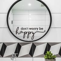 Simple Don't Woeey Be Happpy English Slogan Wall Sticker main image 3
