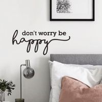 Simple Don't Woeey Be Happpy English Slogan Wall Sticker main image 4