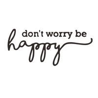 Simple Don't Woeey Be Happpy English Slogan Wall Sticker main image 6