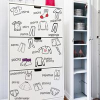 Fashion Simple English Wardrobe Wall Stickers main image 1