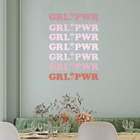 New Fashion Simple English Grlpwr Bedroom Wall Stickers main image 2